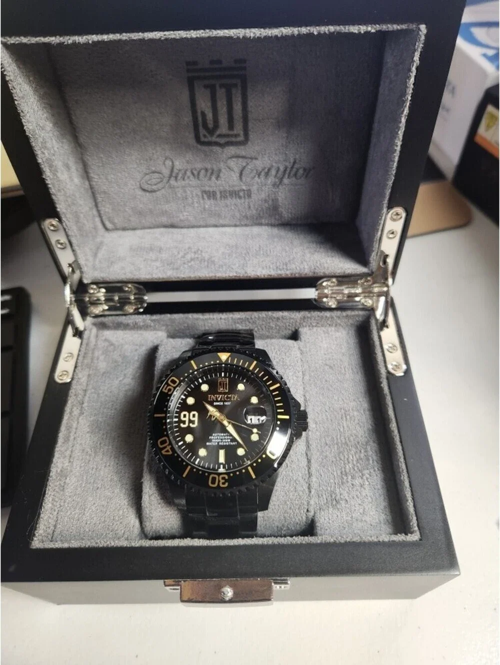 Invicta JT Automatic Black Tone Case Black Metal Dial Black Band, 47mm (51311)